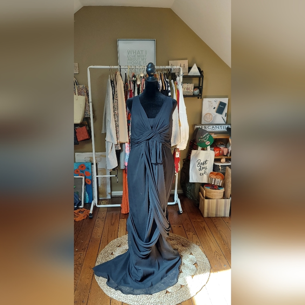 White by Vera Wang Black Illusions Gown